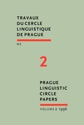 Cover: Prague Linguistic Circle Papers - John Benjamins Publishing Co