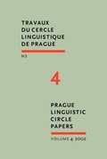 Cover: Prague Linguistic Circle Papers - John Benjamins Publishing Co