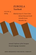 Cover: EUROSLA Yearbook - John Benjamins Publishing Co
