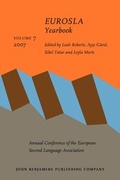 Cover: EUROSLA Yearbook - John Benjamins Publishing Co