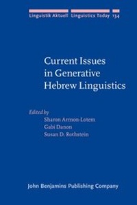 Enlarge image Cover: Current Issues in Generative Hebrew Linguistics - John Benjamins Publishing Co