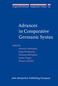 Cover: Advances in Comparative Germanic Syntax - John Benjamins Publishing Co