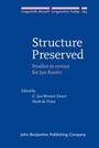 Cover: Structure Preserved - John Benjamins Publishing Co