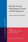 Cover: Perspectives on Phonological Theory and Development - John Benjamins Publishing Company