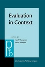 Cover: Evaluation in Context - John Benjamins Publishing Company