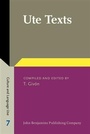 Cover: Ute Texts - John Benjamins Publishing Company