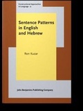 Cover: Sentence Patterns in English and Hebrew - John Benjamins Publishing Company