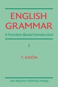 Cover: English Grammar - John Benjamins Publishing Company