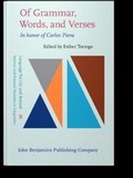 Cover: Of Grammar, Words, and Verses - John Benjamins Publishing Company