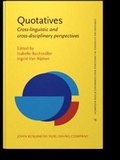 Cover: Quotatives - John Benjamins Publishing Company