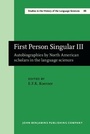 Cover: First Person Singular III - John Benjamins Publishing Company