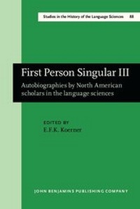 Enlarge image Cover: First Person Singular III - John Benjamins Publishing Company