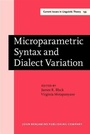 Cover: Microparametric Syntax and Dialect Variation - John Benjamins Publishing Company