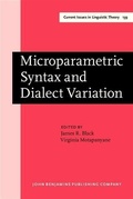 Cover: Microparametric Syntax and Dialect Variation - John Benjamins Publishing Company