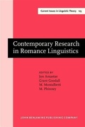 Cover: Contemporary Research in Romance Linguistics - John Benjamins Publishing Company