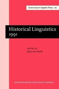 Cover: Historical Linguistics 1991 - John Benjamins Publishing Company