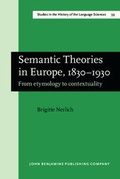 Cover: Semantic Theories in Europe, 1830-1930 - John Benjamins Publishing Company