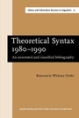 Cover: Theoretical Syntax 1980-1990 - John Benjamins Publishing Company