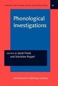 Cover: Phonological Investigations - John Benjamins Publishing Company