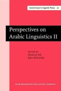 Cover: Perspectives on Arabic Linguistics - John Benjamins Publishing Company