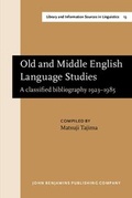 Cover: Old and Middle English Language Studies - John Benjamins Publishing Company