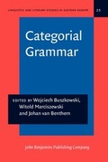 Cover: Categorial Grammar - John Benjamins Publishing Company