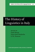 Cover: The History of Linguistics in Italy - John Benjamins Publishing Company