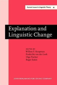 Enlarge image Cover: Explanation and Linguistic Change - John Benjamins Publishing Company
