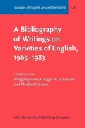 Cover: A Bibliography of Writings on Varieties of English, 1965-1983 - John Benjamins Publishing Company