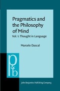 Cover: Pragmatics and the Philosophy of Mind - John Benjamins Publishing Company