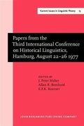 Cover: Papers from the Third International Conference on Historical Linguistics, Hamburg, August 22-26 1977 - John Benjamins Publishing Company