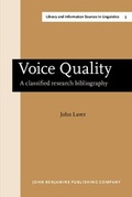 Cover: Voice Quality - John Benjamins Publishing Company
