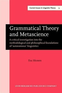 Enlarge image Cover: Grammatical Theory and Metascience - John Benjamins Publishing Company