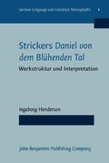 Cover: Strickers <i>Daniel von dem Bl&uuml;henden Tal</i> - John Benjamins Publishing Company