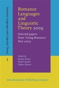 Cover: Romance Languages and Linguistic Theory 2009 - John Benjamins Publishing Company