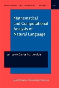Enlarge image Cover: Mathematical and Computational Analysis of Natural Language - John Benjamins Publishing Company