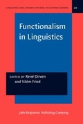 Cover: Functionalism in Linguistics - John Benjamins Publishing Company