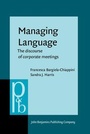 Cover: Managing Language - John Benjamins Publishing Company