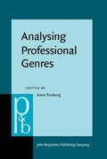 Cover: Analysing Professional Genres - John Benjamins Publishing Company