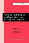 Cover: Cultural, Psychological and Typological Issues in Cognitive Linguistics - John Benjamins Publishing Company