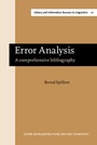 Cover: Error Analysis - John Benjamins Publishing Company