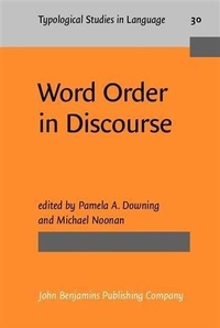 Enlarge image Cover: Word Order in Discourse - John Benjamins Publishing Company