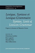 Cover: Lexique, Syntaxe et Lexique-Grammaire / Syntax, Lexis & Lexicon-Grammar - John Benjamins Publishing Company