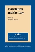 Cover: Translation and the Law - John Benjamins Publishing Company