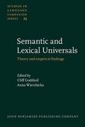 Cover: Semantic and Lexical Universals - John Benjamins Publishing Company