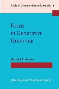 Enlarge image Cover: Focus in Generative Grammar - John Benjamins Publishing Company