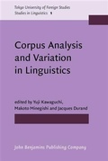 Cover: Corpus Analysis and Variation in Linguistics - John Benjamins Publishing Company