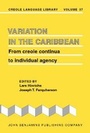 Cover: Variation in the Caribbean - John Benjamins Publishing Company