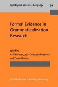 Enlarge image Cover: Formal Evidence in Grammaticalization Research - John Benjamins Publishing Company