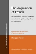 Cover: The Acquisition of French - John Benjamins Publishing Company